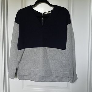 Madewell Colorblock high low sweater